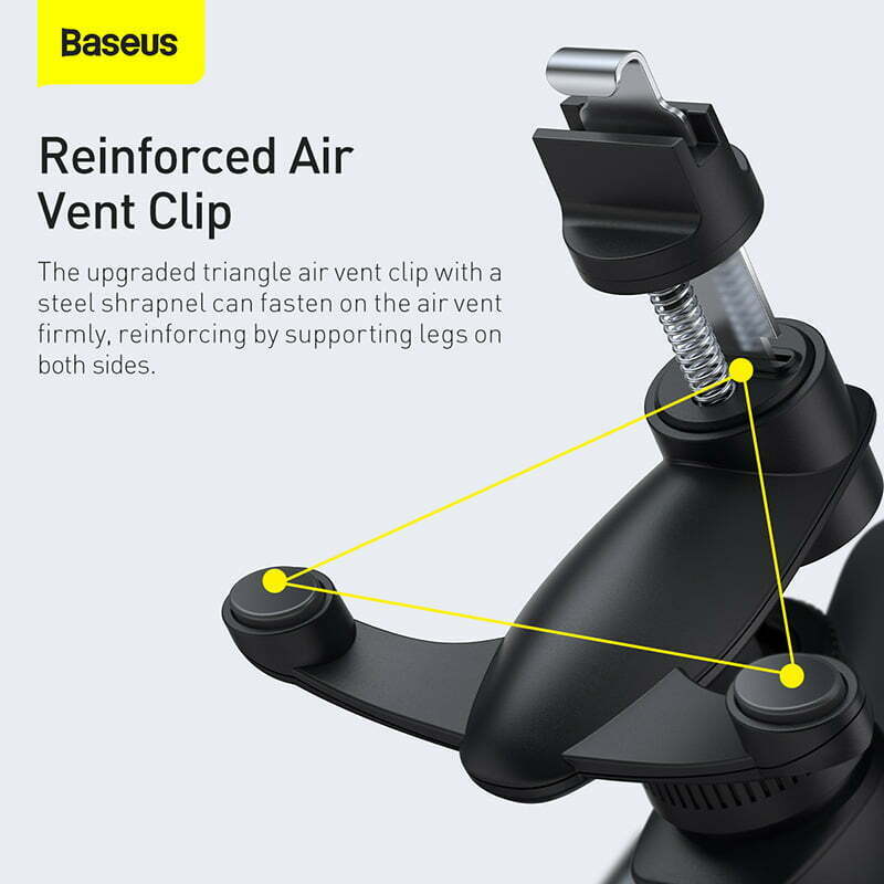 Baseus Smart Solar Power Wireless Car Mount Electric Holder BD