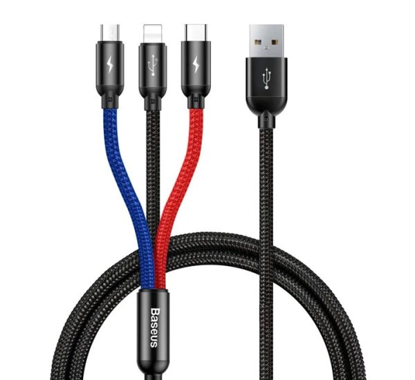 Baseus Three Primary Colors 3-in-1 Cable